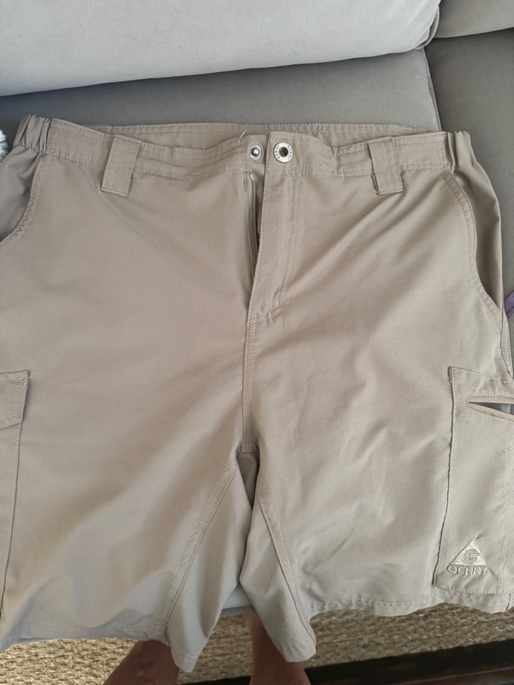 Gerry Weber Men's Cargo Shorts in Beige Taupe